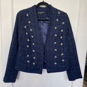 Central Park West tweed blazer jacket